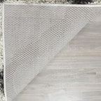 SAFAVIEH Dallas Shag Collection Area Rug - 6' Square, Ivory & Dark Grey, Trellis Design, Non-Shedding & Easy Care, 1.5-inch Thick Ideal for High Traffic Areas in Living Room, Bedroom (SGD257H)