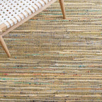 SAFAVIEH Rag Rug Collection Runner Rug - 2'3" x 10', Yellow & Multi, Handmade Boho Stripe Cotton, Ideal for High Traffic Areas in Living Room, Bedroom (RAR121H)