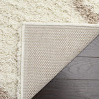 SAFAVIEH Dallas Shag Collection Area Rug - 8' Square, Ivory & Beige, Trellis Design, Non-Shedding & Easy Care, 1.5-inch Thick Ideal for High Traffic Areas in Living Room, Bedroom (SGD257B)