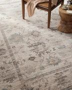 Loloi Magnolia Home by Joanna Gaines Millie Collection MIE-01 Silver/Dove 2'-7" x 10'-0", .25" Pile Height, Runner Rug