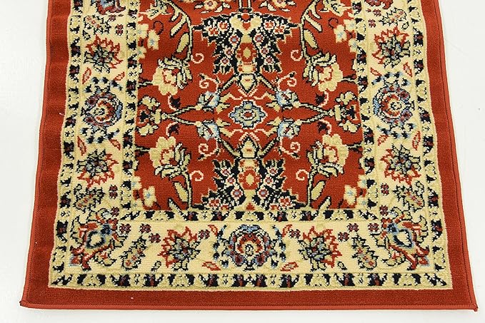 Unique Loom Sialk Hill Collection Area Rug - Washington (2' 7" x 10' Runner Terracotta/Cream)