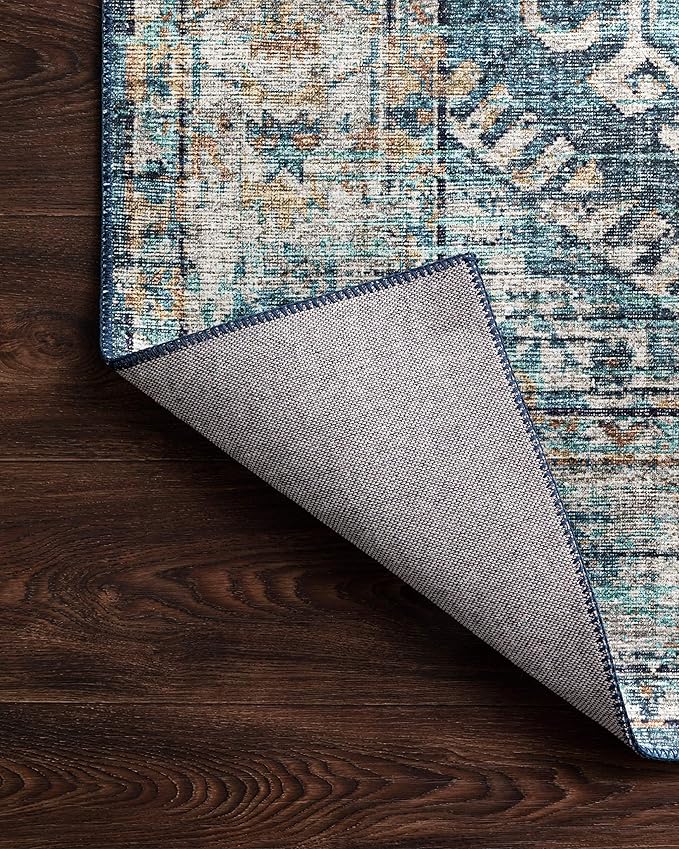 Loloi II Skye Collection SKY-03 Denim/Natural 3'-6" x 5'-6" Accent Rug