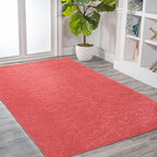 JONATHAN Y Haze Solid Low-Pile Red Indoor Area Rug 3x5, Coastal,Bohemian,Minimalist,Classic, Easy-Cleaning for Living Room,Bedroom,Kitchen,Pet Friendly,Non-Shedding (SEU100E-3)
