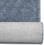 Well Woven Custom Size Hallway & Stair Runner- Harlow Pompeii Blue 31 Inches Wide x 16 Feet Long Runner (31" x 16') Runner Rug - Modern Chevron Pattern, Ultra-Soft, Easy-Clean