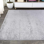 Eyely UES100A-3 Supersoft Haze Solid Low-Pile Indoor Area Rug Casual;Contemporary;Solid;Traditional, Bedroom, Kitchen, Living Room, Easy-Cleaning, Non-Shedding, 3 X 5, Gray