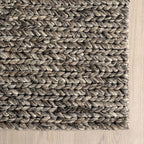 Nuloom Penelope Grey/Brown, 8'6" x 11'6", Hand-Braided, Wool & Cotton, Textured and Earthy, High Traffic, Stain Resistant, Easy Clean, Durable Area Rug for Bedroom, Living Room, Dining, Entryway