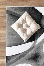 GLORY RUGS Modern Area Rug Swirls Carpet Bedroom Living Room Contemporary Dining Accent Sevilla Collection 4816A… (Grey, 8'x10')