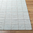 Mark&Day Wool Rugs, 6x9 Ishaq Cottage Metallic - Silver Area Rug, Grey Silver Carpet for Living Room, Bedroom or Kitchen (6' x 9')