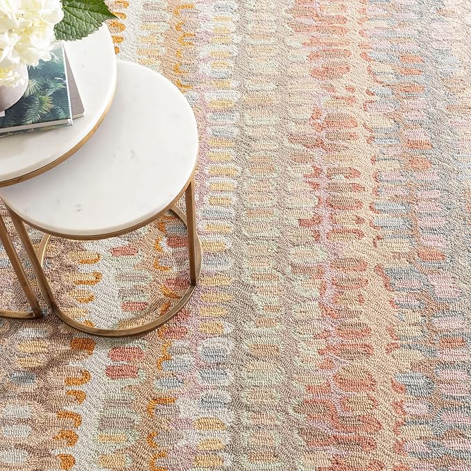 Dash and Albert Paint Chip Wool Area Rug - 3' x 5' Stone Graphic Hand Micro Hooked Accent Rug - Durable, High Traffic Areas Hallway, Living Room, Stairs