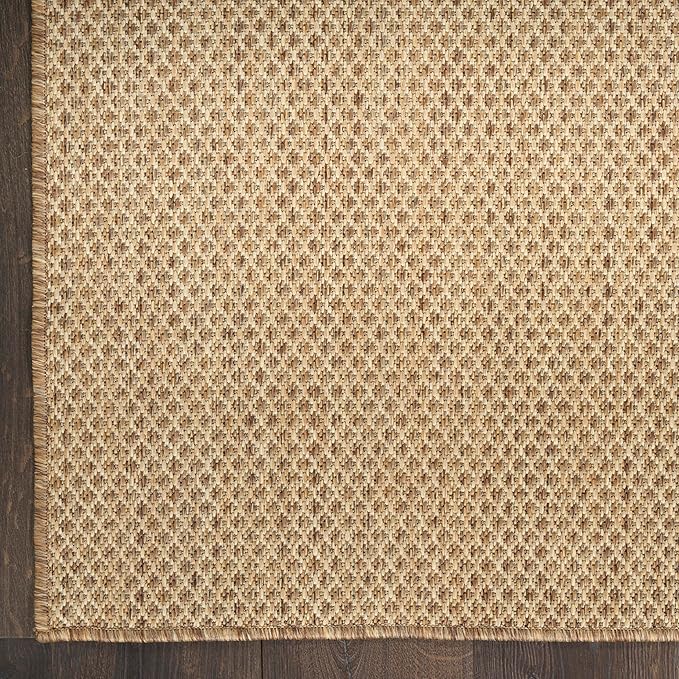 Nourison Home Courtyard Jute 2' x 6' Area Rug - Easy Clean, Non Shedding, Bed Room, Living Room, Dining Room, Kitchen (6' Runner)
