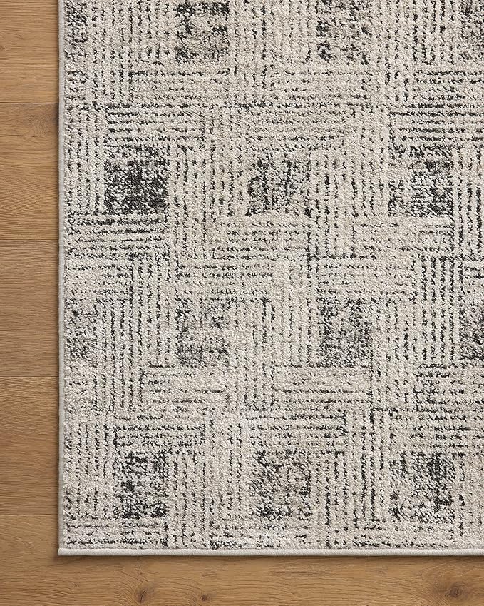 Loloi Kamala Collection KAM-01 Grey/Graphite 4'-0" x 6'-0" Accent Rug