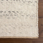 Rugs USA Hamptons Marled Ivory/Grey, 4' x 6', Hand Woven, Marled, Tassel, Soft and Cozy, High Traffic, Stain Resistant, Easy Clean, Durable Area Rug for Bedroom, Living Room, Dining, Den, Foyer