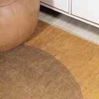 JONATHAN Y Machine Washable Indoor Area Rug 9X12 Brown/Cream/Terracotta, Demie Minimalist Graphic Circle for Living Room, Bedroom, Kitchen, Office, Easy-Cleaning, Pet-Friendly, Non-Shedding WSH114A-9