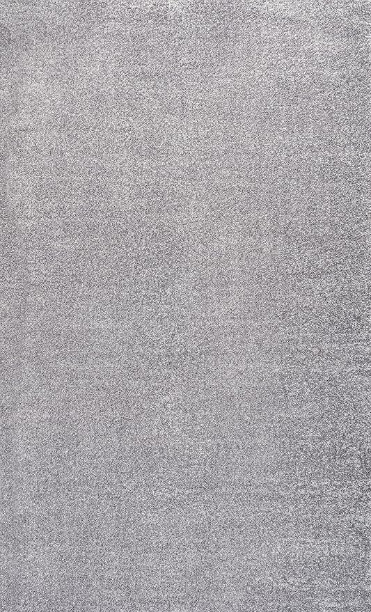 Eyely UES100A-15 Supersoft Haze Solid Low-Pile Indoor Area Rug, Coastal, Bohemian, Minimalist, Classic, Casual for Bedroom,Kitchen,Living Room,Non Shedding,Easy-Washing, Gray, 12 X 15