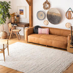 SAFAVIEH Rag Rug Collection Area Rug - 8' x 10', Ivory & Multi, Handmade Boho Stripe Cotton, Ideal for High Traffic Areas in Living Room, Bedroom (RAR121G)