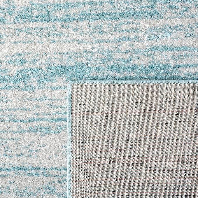 SAFAVIEH Area Rug 3x5 - Adirondack Collection - Aqua & Ivory, Modern Ombre Design, Non Shedding & Easy to Clean, Ideal for Living Room, Bedroom, Office, Dining Space (ADR113J)