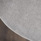Nourison Home Nourison Essentials Silver Grey 8' x Round Area Rug - Easy Clean, Non Shedding, Bed Room, Living Room, Dining Room, Kitchen (8' x Round)