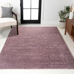 JONATHAN Y Haze Solid Low-Pile Light Purple Indoor Area Rug 9x12, Coastal,Bohemian,Minimalist,Classic, Easy-Cleaning for Living Room,Bedroom,Kitchen,Pet Friendly,Non-Shedding (SEU100R-9)