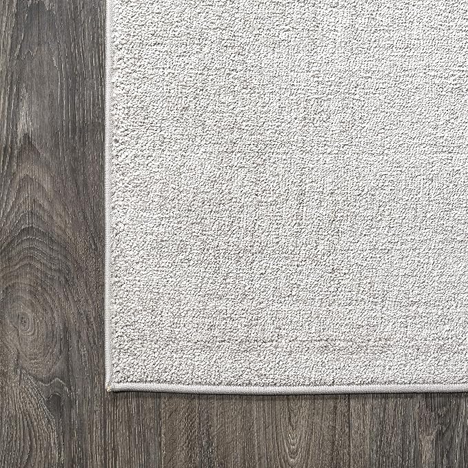 JONATHAN Y Haze Solid Low-Pile Ivory Indoor Area Rug 5x8, Coastal,Bohemian,Minimalist,Classic, Easy-Cleaning for Living Room,Bedroom,Kitchen,Pet Friendly,Non-Shedding (SEU100D-5)
