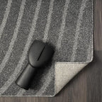 LUXE WEAVERS Modern Geometric Wave Anthracite 4x6 Area Rug