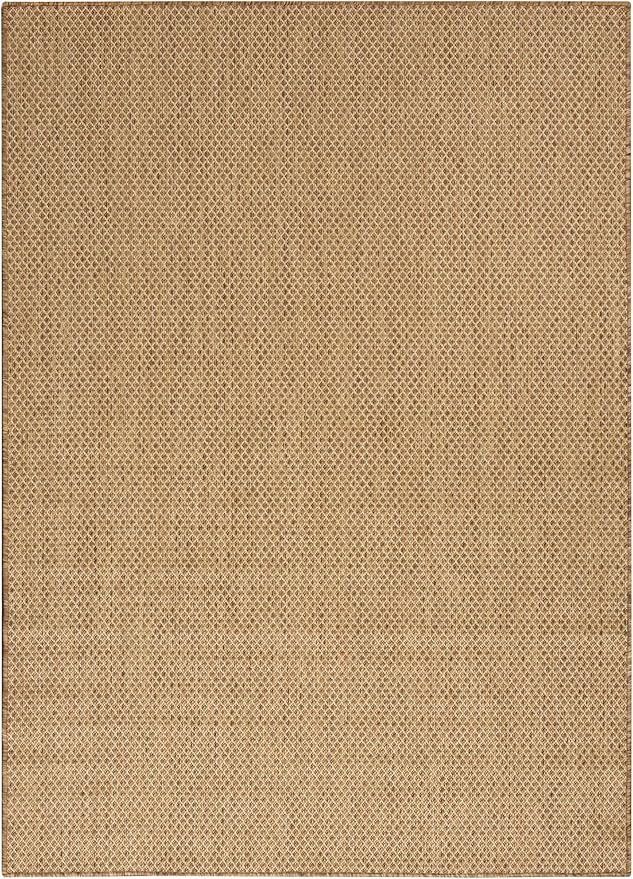 Nourison Home Courtyard Jute 4' x 6' Area Rug - Easy Clean, Non Shedding, Bed Room, Living Room, Dining Room, Kitchen (4' x 6')
