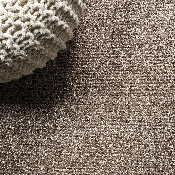 JONATHAN Y Haze Solid Low-Pile Brown 4x6 Oval Indoor Area Rug, Coastal,Bohemian,Minimalist,Classic, Easy-Cleaning for Living Room,Bedroom,Kitchen,Pet Friendly,Non-Shedding (SEU100J-4OV)