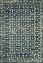 Loloi Rifle Paper Co. Eden Collection EDE-03 Lattice Indigo 3'-6" x 5'-6" Accent Rug feat. CloudPile™