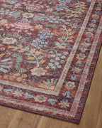 Loloi Rifle Paper Co. Maison Collection MAO-06 Red 3'-0" x 3'-0" Round, .19" Pile Height, Accent Rug