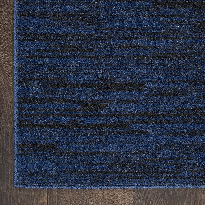 Nourison Home Nourison Essentials Midnight Blue 8' x 10' Area Rug - Easy Clean, Non Shedding, Bed Room, Living Room, Dining Room, Kitchen (8' x 10')