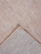 Hand Knotted Loom Wool ECO-Friendly Area Rugs - 8'x8', Square, Beige Color, Solid Plain Design, High Pile Thick Handmade Anti Skid Area Rugs for Living Room, Bed Room (L00111)