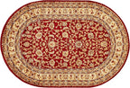 Unique Loom Voyage Collection Traditional Oriental Classic Intricate Design Area Rug (4' 0 x 6' 0 Oval, Red/Gold)