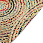 REDEARTH · Jute Cotton Chindi Area Rug - 3' Round Rug, Handwoven, Non-Shedding, Soft & Durable – Multi Tones for Home Décor in Living Room, Dining Room, Bedroom, Set of 2