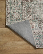 Loloi Chris Loves Julia Jules Collection JUL-08 Emerald/Antique Ivory 2'-3'' x 3'-9'', .13" Pile Height, Accent Rug