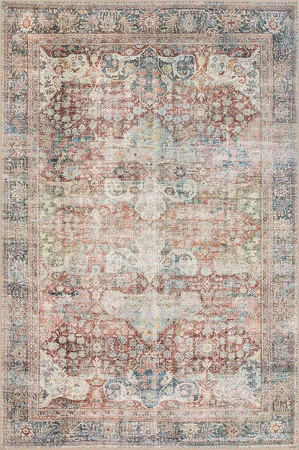 Loloi Loren Collection LQ-14 Brick/Multi 5'-0" x 7'-6" Area Rug