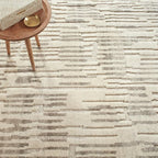 Dash & Albert Hicks Natural Hand Knotted Wool Rug, 8.5 X 11.5 Feet, Ivory Geometric Pattern - Premium Luxury Hotel Quality Soft Breathable Hypoallergenic Machine Washable Easy Care All Season