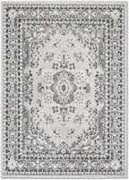 Home Dynamix Premium Sakarya Traditional Medallion Border Area Rug, Gray, 21"x35" Rectangle