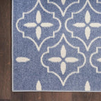 Nourison Home Nourison Essentials Blue Ivory 6' x 9' Area Rug - Easy Clean, Non Shedding, Bed Room, Living Room, Dining Room, Kitchen (6' x 9')