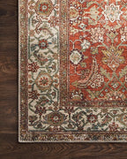 Loloi Layla Collection LAY-05 Ocean/Multi 2'-6" x 12'-0" .13" Thick Runner Rug, Soft, Durable, Vintage Inspired, Distressed, Low Pile, Non-Shedding, Easy Clean, Printed, Living Room Rug