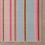 Dash & Albert Jamaica Stripe Multi Machine Washable Rug, Runner-2.5 X 8 Feet, Blue/White Stripe Pattern