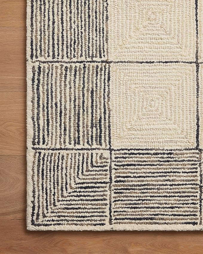 Loloi Chris Loves Julia Francis Collection FRA-02 Cream/Black 2'-6" x 9'-9" Runner Rug