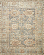 Loloi Margot Collection MAT-03 Ocean/Spice 7'-6" x 9'-6" Area Rug feat. CloudPile, No-Shed Easy Clean Large Patterned Area Rug for Living Room, Bedroom, Dining Area