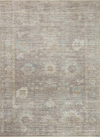 Loloi Magnolia Home by Joanna Gaines Millie Collection MIE-05 Stone/Natural 5'-3" x 7'-6", .25" Pile Height, Area Rug