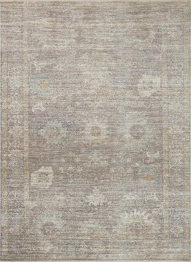 Loloi Magnolia Home by Joanna Gaines Millie Collection MIE-05 Stone/Natural 2'-3" x 3'-10", .25" Pile Height, Accent Rug