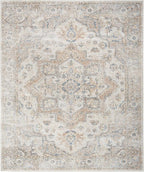 Nourison Home Astra Machine Washable Silver Grey 7'10" x 10' Area Rug - Easy Clean, Non Shedding, Bed Room, Living Room, Dining Room, Kitchen (8' x 10')