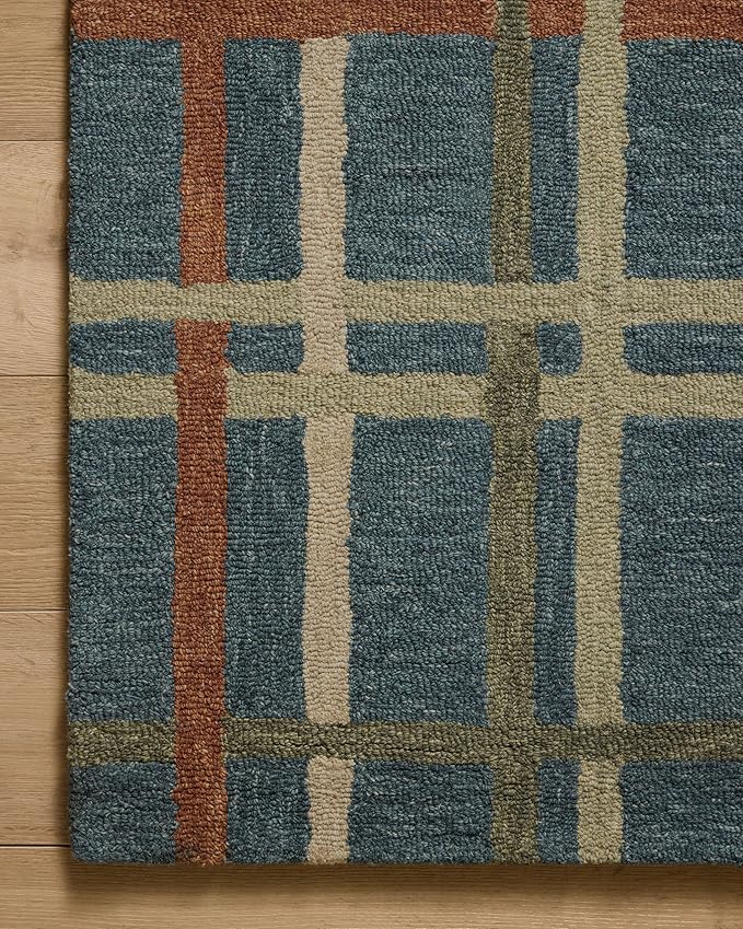 Loloi Magnolia Home by Joanna Gaines Waylon Collection WAY-01 Denim/Multi 5'-0" x 7'-6" Area Rug