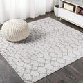 JONATHAN Y Boho Vintage Diamond Cream/Gray Square Area Rug 9X9 ft, Moroccan Hype for Living Room, Bedroom, Kitchen, Office, Easy-Cleaning, High Traffic, Pet-Friendly, Non-Shedding (MOH101B-9SQ)