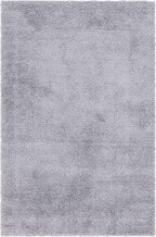 Unique Loom Davos Shag Collection Area Rug - Solid (6' 1" x 9' Rectangle, Sterling)