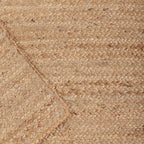 REDEARTH · Rectangular Area Rug - 4'x6' Braided Natural Jute with Non-Skid Backing - Handwoven Boho Rug for Bedroom, Kitchen, Living Room - Farmhouse Aesthetic Home Decor - Durable Handmade Rug
