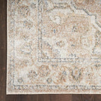 Nourison Home Astra Machine Washable Beige 4' x 6' Area Rug - Easy Clean, Non Shedding, Bed Room, Living Room, Dining Room, Kitchen (4' x 6')