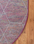 Unique Loom Trellis Frieze Collection Area Rug - Geometric (3' x 5' Oval, Multi/ Ivory)